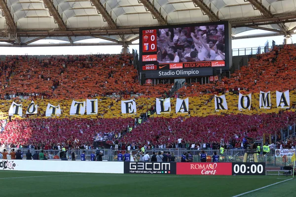 Seria A League wedstrijd als Roma vs Genoa - laatst overeenkomen met Francesco Tot — Stockfoto