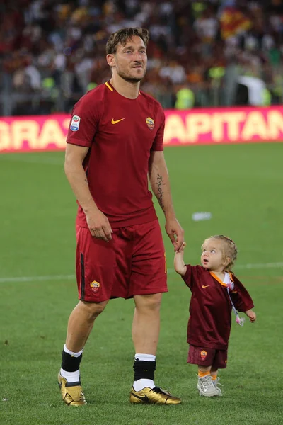 Seria A Ligi maçı Roma vs Cenova - Son maç Francesco Totti