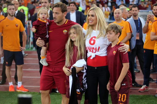 Seria A Ligi maçı Roma vs Cenova - Son maç Francesco Totti