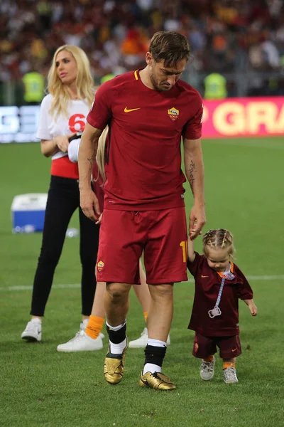 Seria A Ligi maçı Roma vs Cenova - Son maç Francesco Totti