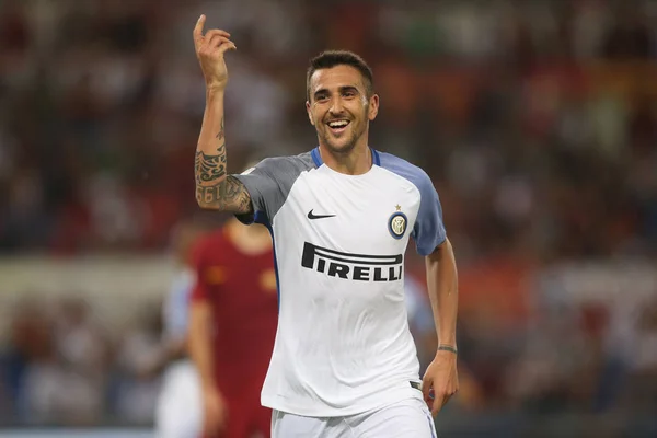 Seria A League ตรงกับโรมากับ FC Inter — ภาพถ่ายสต็อก