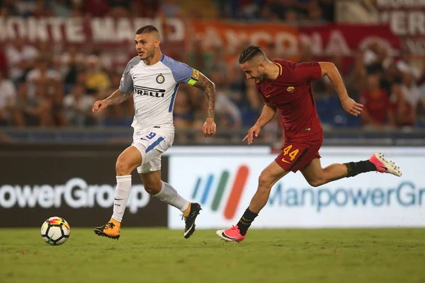 Partido Liga Seria A Como Roma vs FC Inter — Foto de Stock