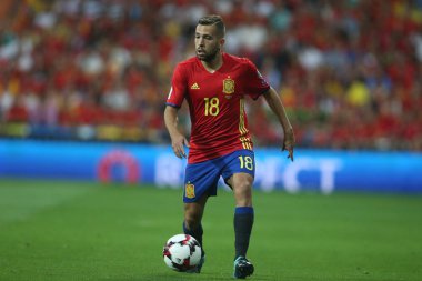 Jordi Alba maç sırasında eylem