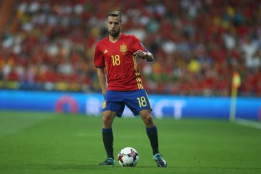 Jordi Alba maç sırasında eylem