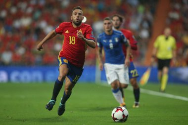 Jordi Alba maç sırasında eylem