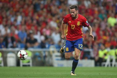 Saul Niguez maç sırasında eylem
