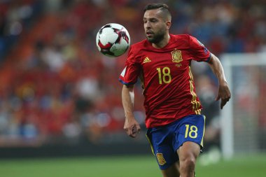 Jordi Alba maç sırasında eylem