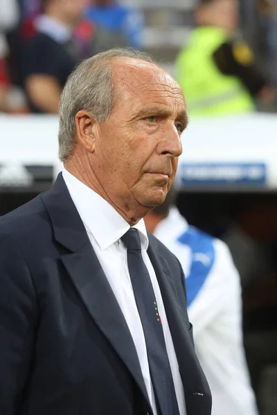 Giam Piero Ventura před zápasem — Stock fotografie