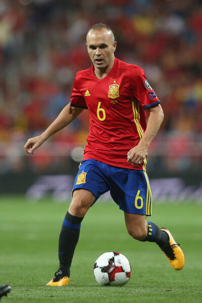 Andreas Iniesta in action during match