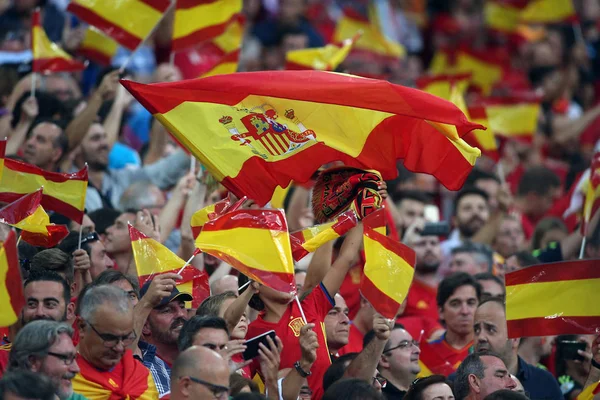 España partidarios en tribuna — Foto de Stock