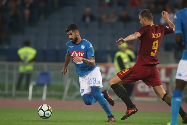 Jogo entre AS Roma vs Napoli — Fotografia de Stock