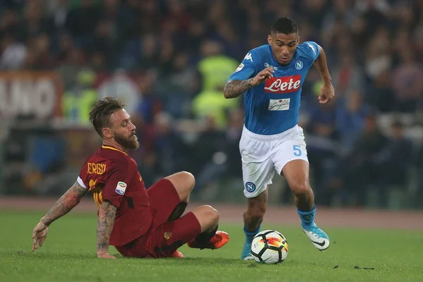 Jogo entre AS Roma vs Napoli — Fotografia de Stock