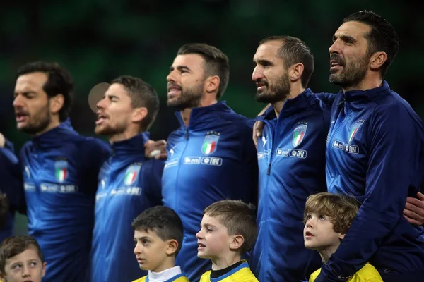 อิตาลีกับสวีเดน - ฟีฟ่าฟุตบอลโลกรอบคัดเลือก — ภาพถ่ายสต็อก