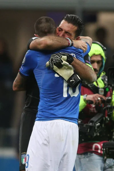 Italia vs Suecia - Clasificatorios de la Copa Mundial de la Fifa —  Fotos de Stock