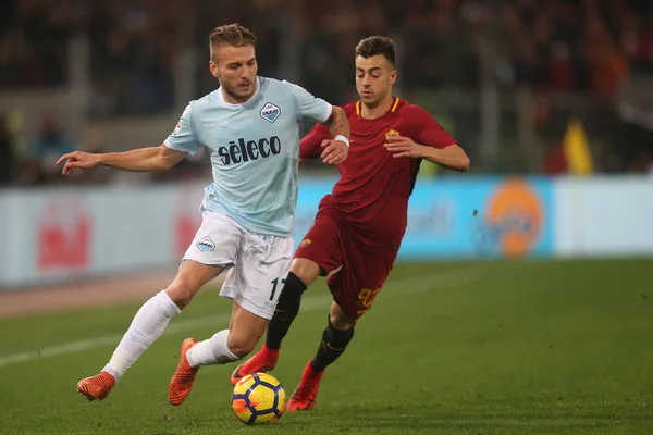 Matchen mellan Roma och Lazio — Stockfoto