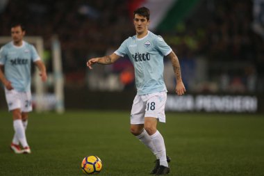 Rome, İtalya - 4 Şubat 2018: Luis Alberto maç Lazio rakip Genoa Roma Stadio Olimpico sırasında eylem