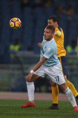 Rome, İtalya - 19 Şubat 2018: Ciro hareketsiz maç Lazio vs Verona Roma Stadio Olimpico sırasında eylem