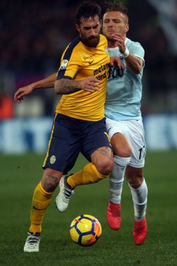 Rome, İtalya - 19 Şubat 2018: Ciro hareketsiz maç Lazio vs Verona Roma Stadio Olimpico sırasında eylem