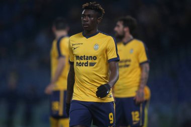 Rome, İtalya - 19 Şubat 2018: Keane maç Lazio vs Verona Roma Stadio Olimpico sırasında eylem