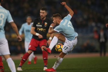 Rome, İtalya - 4 Şubat 2018: Ciro hareketsiz maç Lazio rakip Genoa Roma Stadio Olimpico sırasında eylem