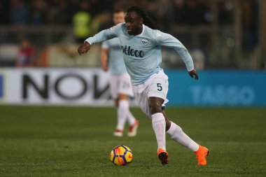 Rome, İtalya - 19 Şubat 2018: Lukaku maç Lazio vs Verona Roma Stadio Olimpico sırasında eylem