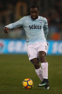 Rome, İtalya - 4 Şubat 2018: Lukaku maç Lazio rakip Genoa Roma Stadio Olimpico sırasında eylem