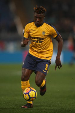 Rome, İtalya - 19 Şubat 2018: Kean maç Lazio vs Verona Roma Stadio Olimpico sırasında eylem