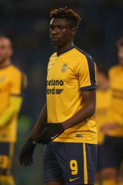 Rome, İtalya - 19 Şubat 2018: Keane maç Lazio vs Verona Roma Stadio Olimpico sırasında eylem