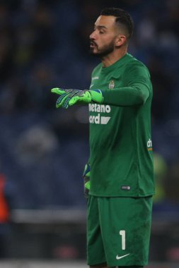 Rome, İtalya - 19 Şubat 2018: Nicolas Lazio vs Verona Roma Stadio Olimpico maç sırasında eylem