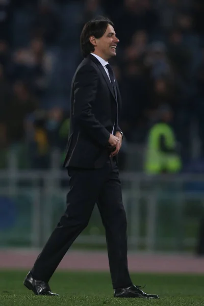 Roma Italia Febrero 2018 Simone Inzaghi Acción Durante Partido Lazio —  Fotos de Stock