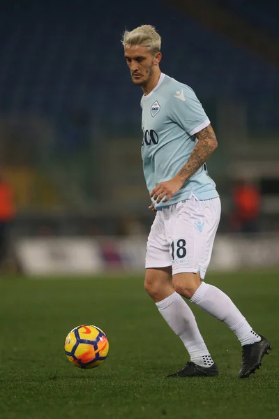 Rome Italie Février 2018 Luis Alberto Action Pendant Match Lazio — Photo