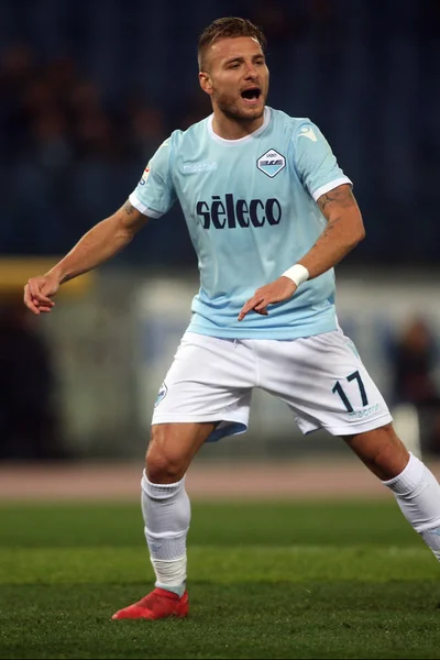 Rome Italie Février 2018 Ciro Immobile Action Pendant Match Lazio — Photo