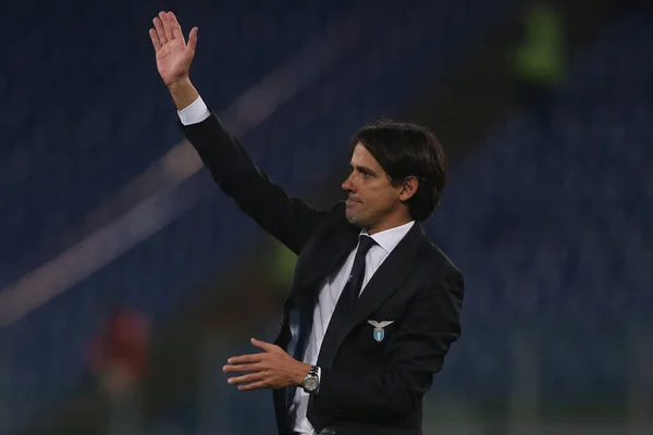 Rome Italie Février 2018 Simone Inzaghi Action Pendant Match Lazio — Photo