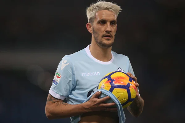 Rome Italië Februari 2018 Luis Alberto Actie Tijdens Match Lazio — Stockfoto