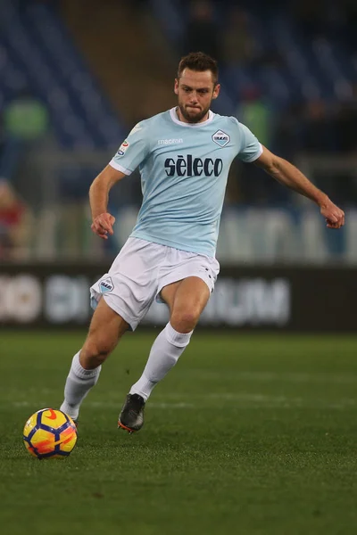 Rome Italie Février 2018 Vrij Action Pendant Match Lazio Verona — Photo