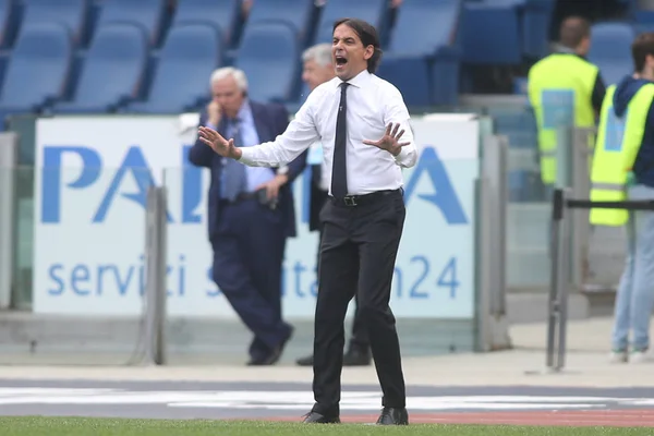โรม ตาล พฤษภาคม เซร ลาซ โอก Atalanta Simone Inzaghi ในการกระท — ภาพถ่ายสต็อก