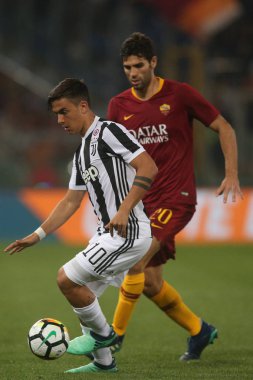 13.05.2018. Stadio Olimpico, Roma, İtalya. Serie A. Rakip Fc Juventus. Paulo Dybala eylem sırasında Serie A futbol maç olarak Roma Rakip Juventus Roma Stadio Olimpico