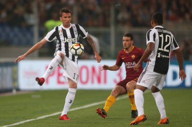 13.05.2018. Stadio Olimpico, Roma, İtalya. Serie A. Rakip Fc Juventus. Mario Mandzukic eylem sırasında Serie A futbol maç olarak Roma Rakip Juventus Roma Stadio Olimpico