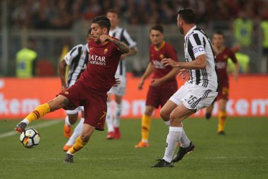 13.05.2018. Stadio Olimpico, Roma, İtalya. Serie A. Roma vs Fc Juventus.Pellegrini Serie A futbol sırasında eylem olarak Roma Rakip Juventus Roma Stadio Olimpico maç.