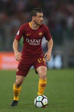 13.05.2018. Stadio Olimpico, Roma, İtalya. Serie A. Rakip Fc Juventus. Florenzi eylem sırasında Serie A futbol maç olarak Roma Rakip Juventus Roma Stadio Olimpico