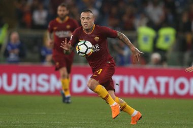13.05.2018. Stadio Olimpico, Roma, İtalya. Serie A. Roma vs Fc Juventus.Nainggolan Serie A futbol sırasında eylem olarak Roma Rakip Juventus Roma Stadio Olimpico maç.