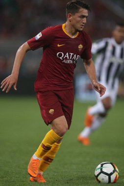 13.05.2018. Stadio Olimpico, Roma, İtalya. Serie A. Rakip Fc Juventus. Altında Serie A sırasında eylem futbol maçı olarak Roma Rakip Juventus Roma Stadio Olimpico