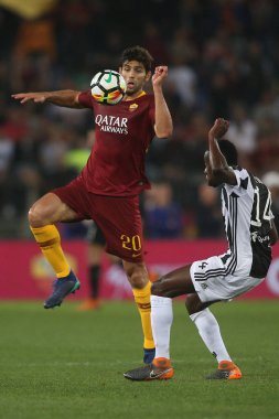 13.05.2018. Stadio Olimpico, Roma, İtalya. Serie A. Rakip Fc Juventus. Federico Fazio eylem sırasında Serie A futbol maç olarak Roma Rakip Juventus Roma Stadio Olimpico