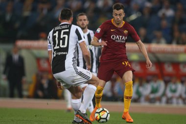 13.05.2018. Stadio Olimpico, Roma, İtalya. Serie A. Roma vs Fc Juventus.El Shaarawy Serie A futbol sırasında eylem olarak Roma Rakip Juventus Roma Stadio Olimpico maç.