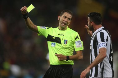 13.05.2018. Stadio Olimpico, Roma, İtalya. Serie A. Roma vs Fc Juventus.Paolo Tagliavento Serie A futbol sırasında eylem olarak Roma Rakip Juventus Roma Stadio Olimpico maç.