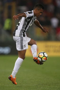 13.05.2018. Stadio Olimpico, Roma, İtalya. Serie A. Rakip Fc Juventus. Alex Sandro eylem sırasında Serie A futbol maç olarak Roma Rakip Juventus Roma Stadio Olimpico