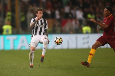13.05.2018. Stadio Olimpico, Roma, İtalya. Serie A. Rakip Fc Juventus. Bernardeschi eylem sırasında Serie A futbol maç olarak Roma Rakip Juventus Roma Stadio Olimpico