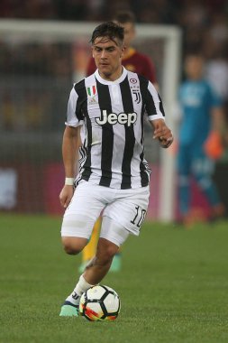 13.05.2018. Stadio Olimpico, Roma, İtalya. Serie A. Roma vs Fc Juventus.Paulo Dybala Serie A futbol sırasında eylem olarak Roma Rakip Juventus Roma Stadio Olimpico maç.