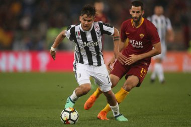 13.05.2018. Stadio Olimpico, Roma, İtalya. Serie A. Rakip Fc Juventus. Paulo Dybala ve Gonalons Serie A futbol sırasında eylem olarak Roma vs Roma Stadio Olimpico Juventus maç