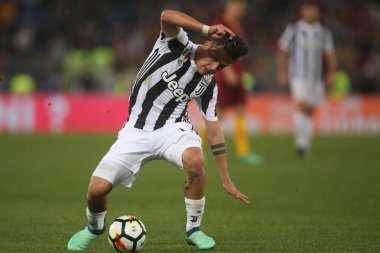 13.05.2018. Stadio Olimpico, Roma, İtalya. Serie A. Rakip Fc Juventus. Paulo Dybala eylem sırasında Serie A futbol maç olarak Roma Rakip Juventus Roma Stadio Olimpico
